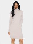 Saint Tropez Mila Roll Neck Jumper Dress, Grey Morning Melange