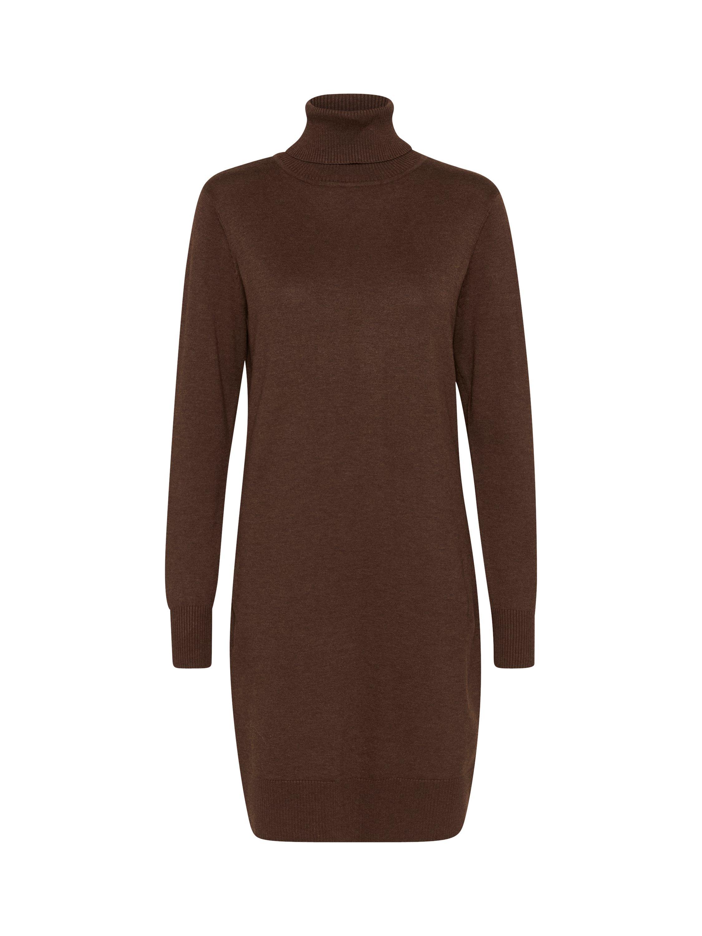 Product image 4 of 5, which shows Saint Tropez Mila Roll Neck Jumper Dress, Dark Oak Melange, XL