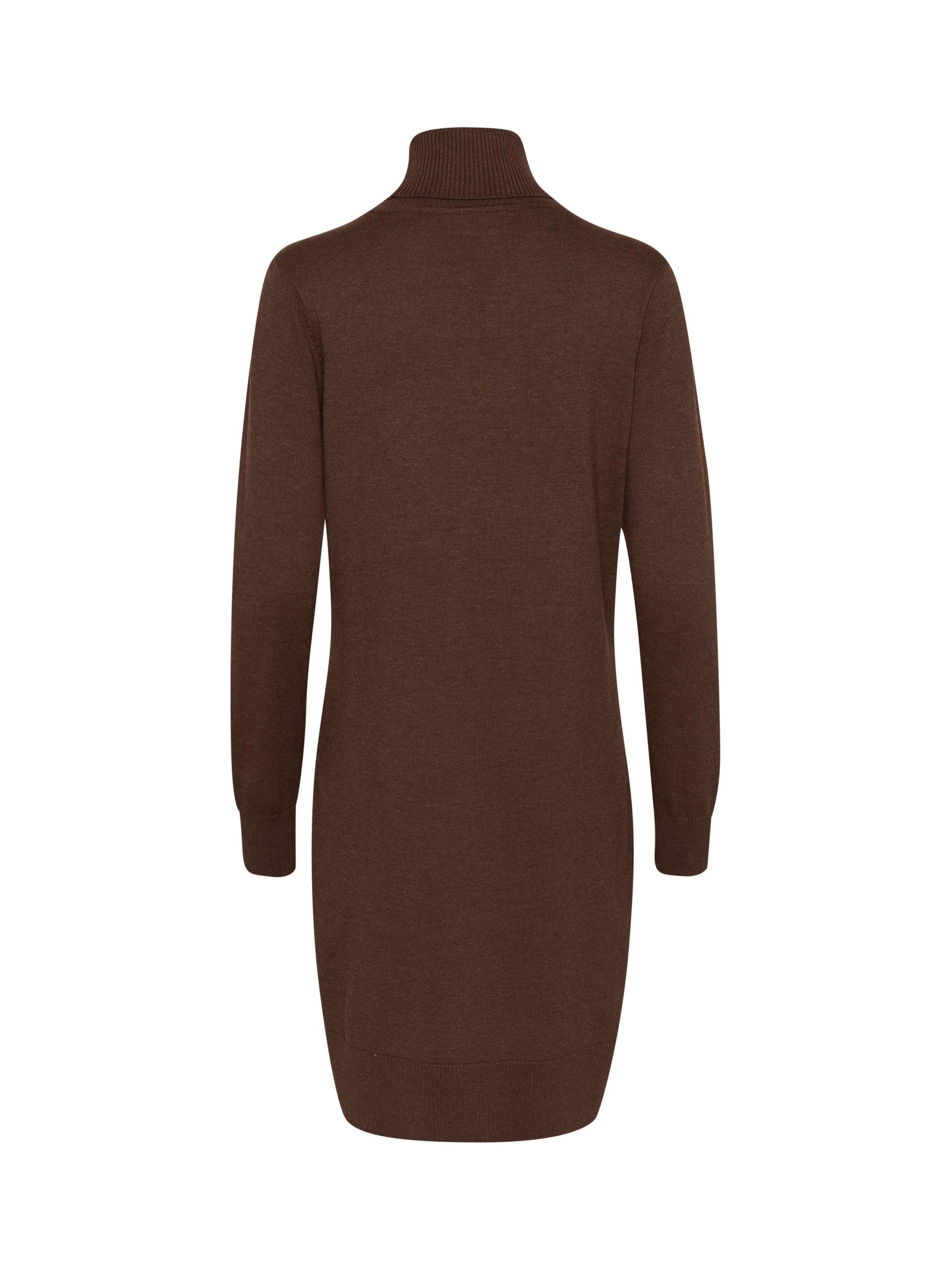 Product image 5 of 5, which shows Saint Tropez Mila Roll Neck Jumper Dress, Dark Oak Melange, XL