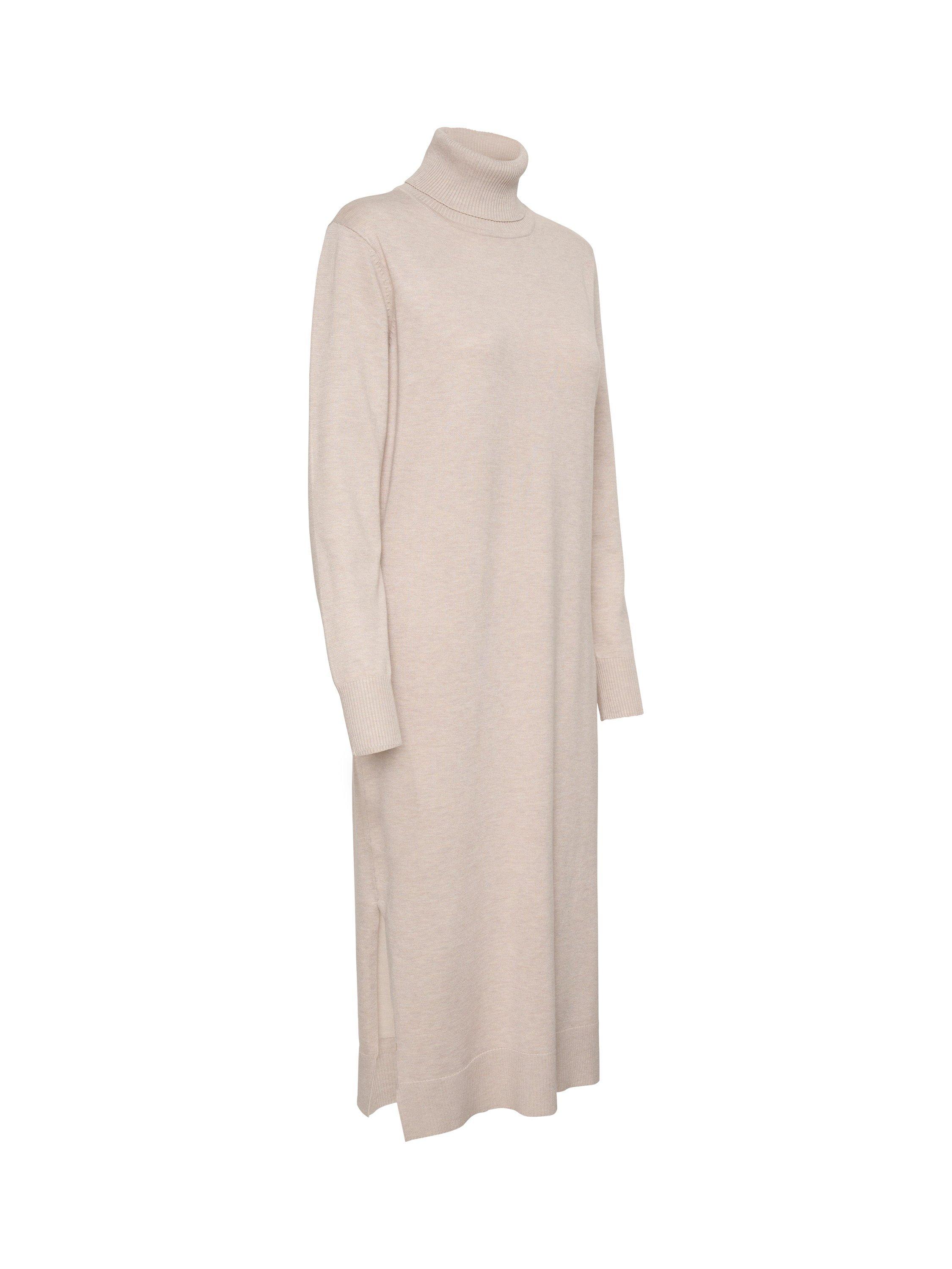 Product image 6 of 6, which shows Saint Tropez Mila Roll Neck Midi Jumper Dress, Grey Morning Melange, M