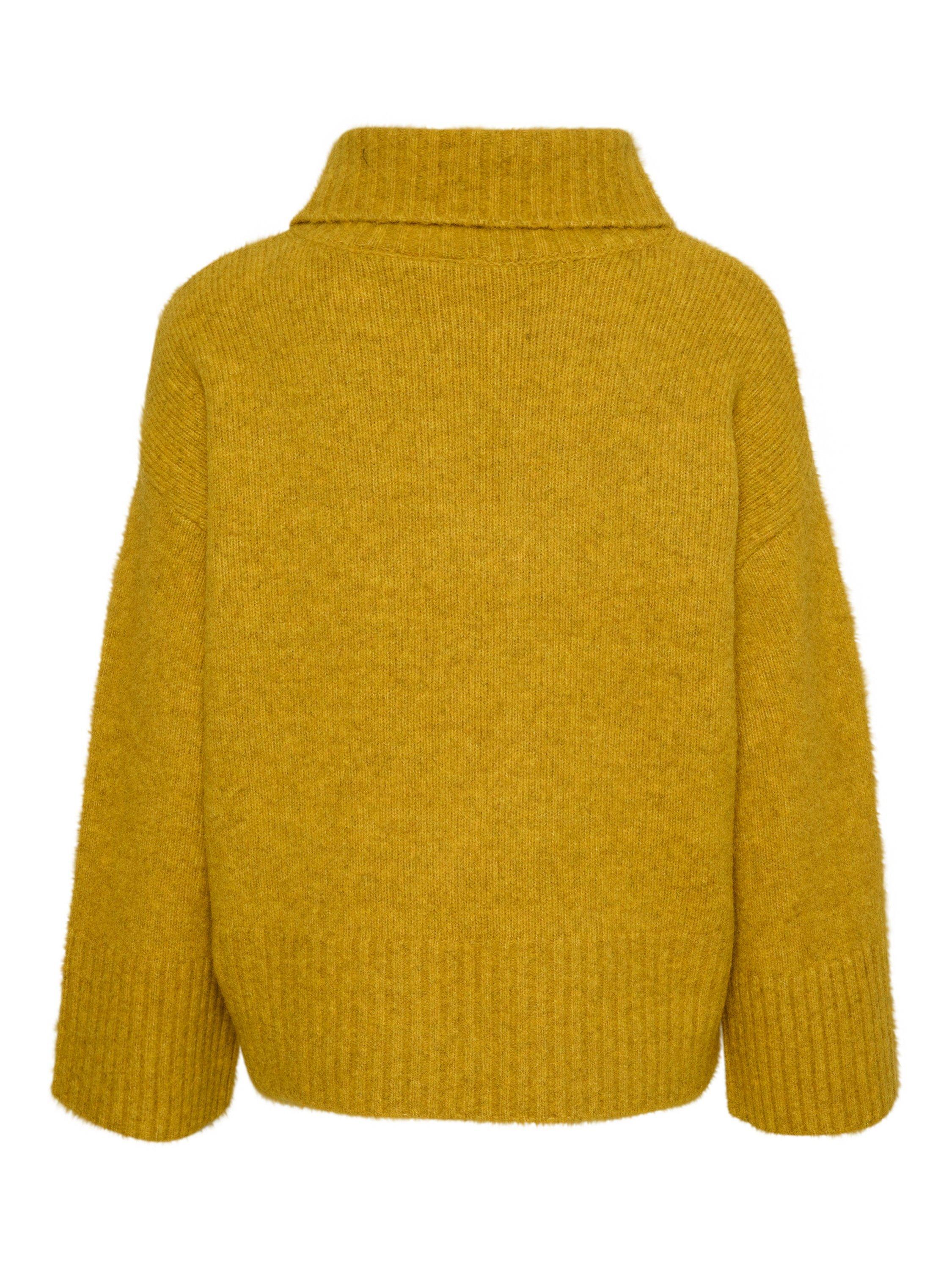 Product image 5 of 5, which shows Saint Tropez Gilda Roll Neck Wool Blend Jumper, Burnished Gold, XS