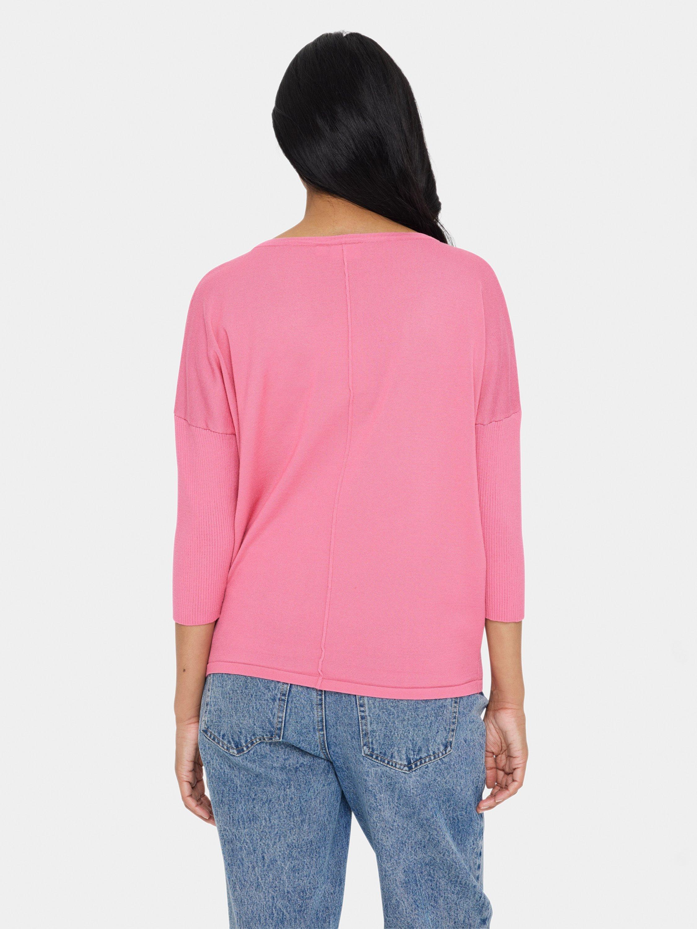 Product image 2 of 5, which shows Saint Tropez Mila 3/4 Sleeve Jumper, Rose, S