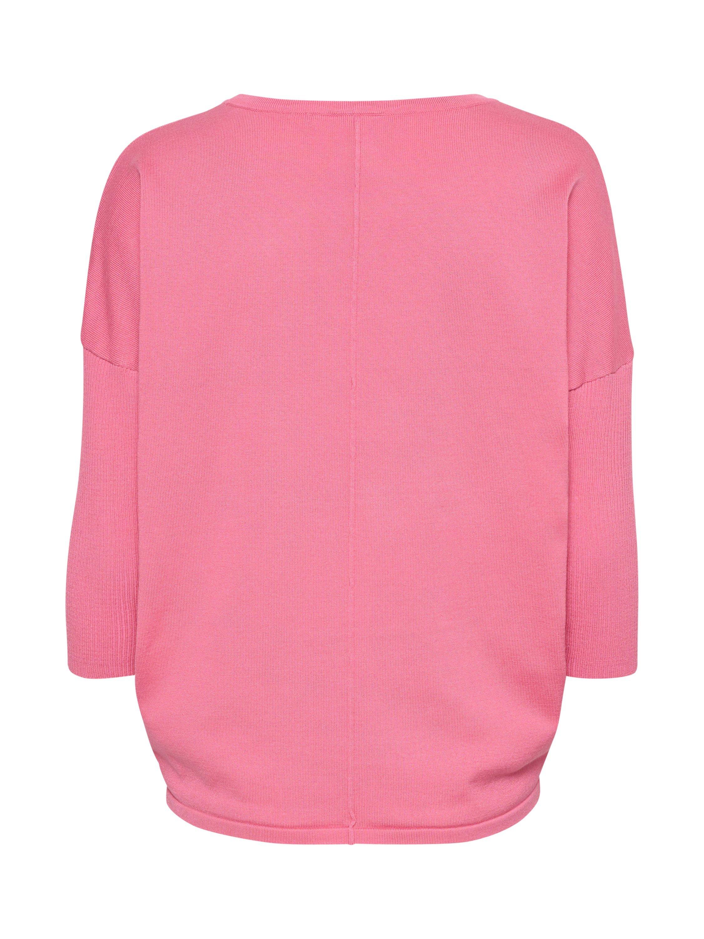 Product image 5 of 5, which shows Saint Tropez Mila 3/4 Sleeve Jumper, Rose, S
