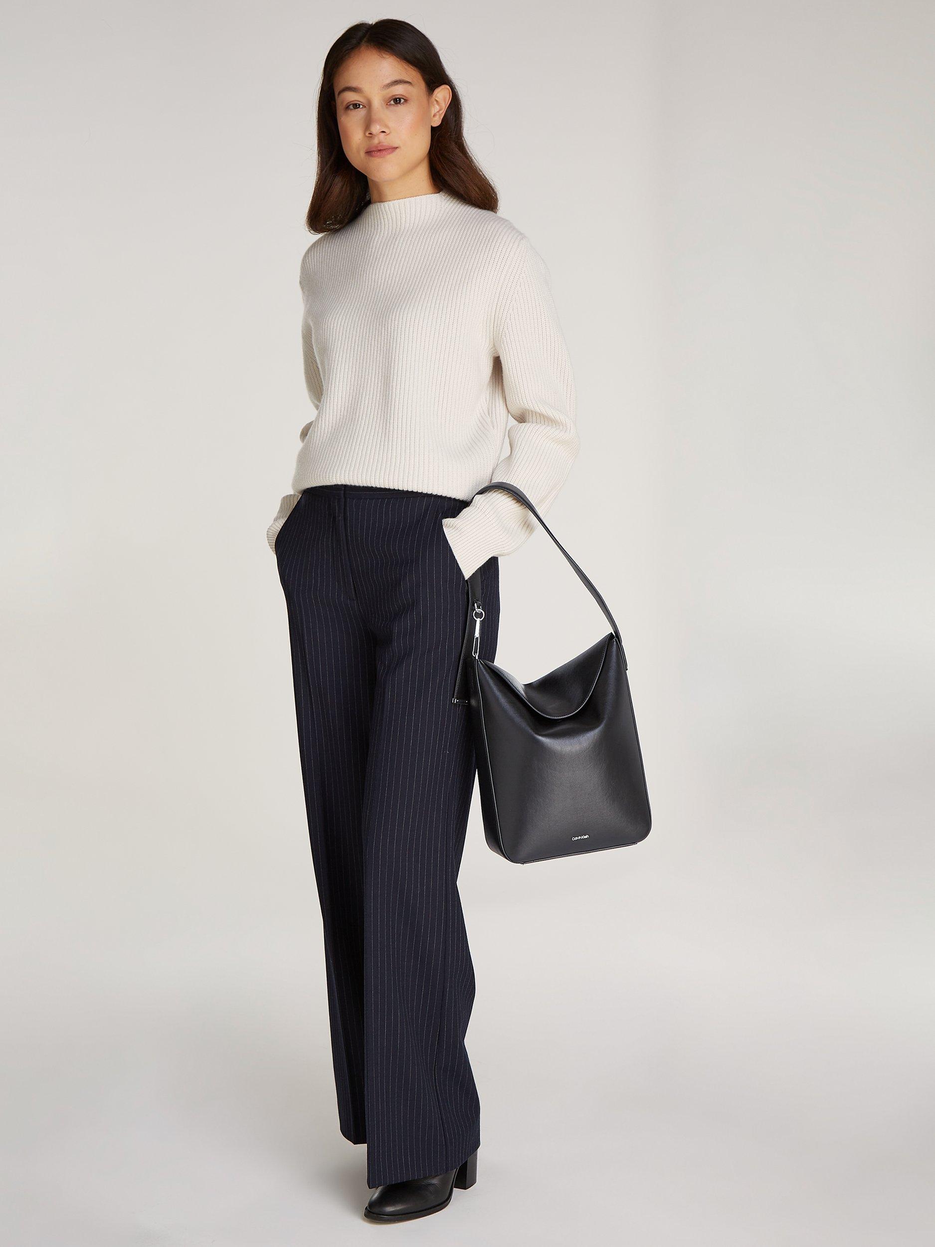 Calvin Klein Soft Sculpt Bucket Bag Ck Black