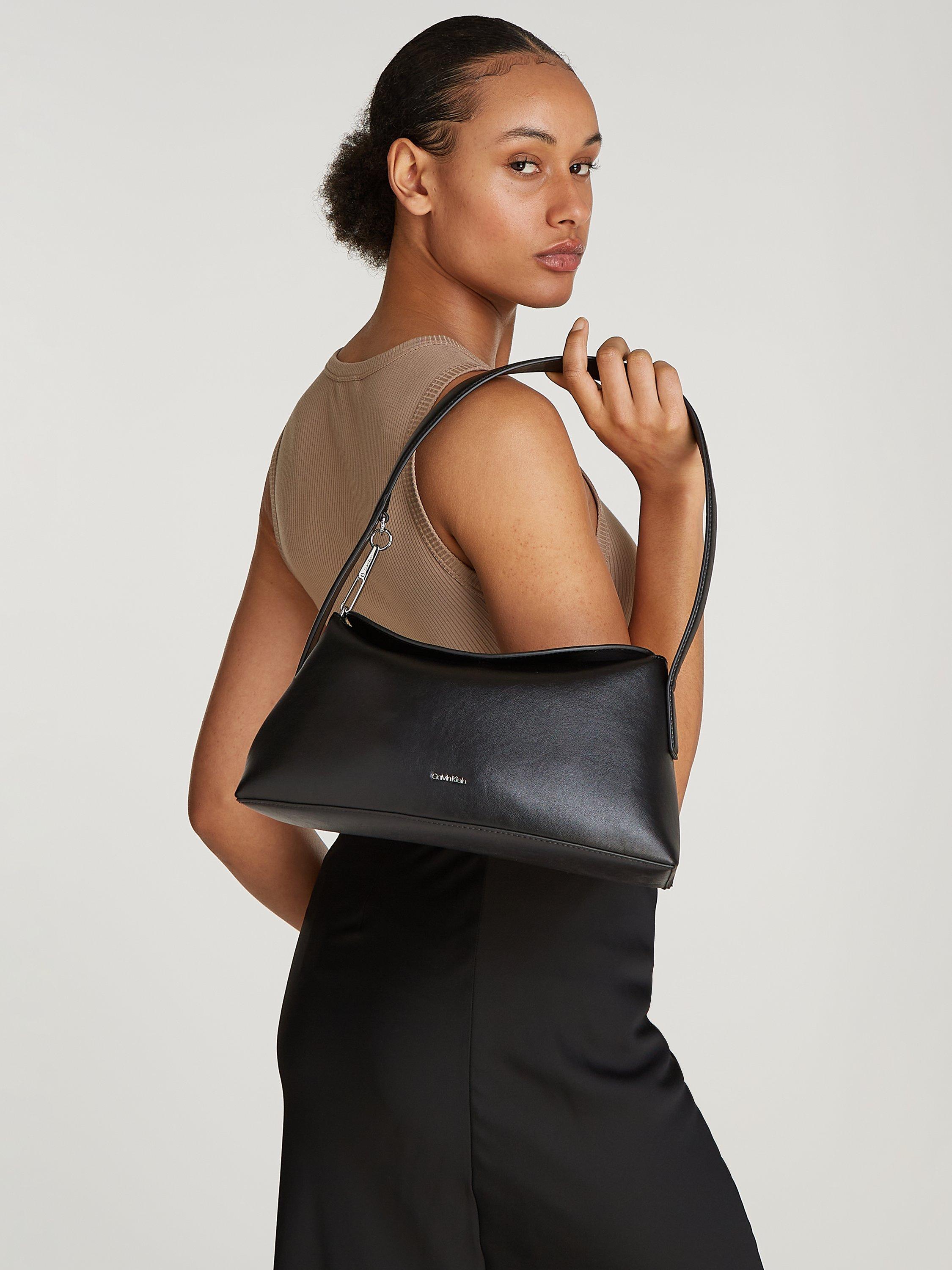 Calvin Klein Soft Sculpt Shoulder Bag Black