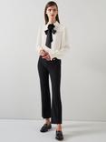 L.K.Bennett Rose Crepe Blouse, Cream/Black