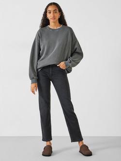 HUSH Agnes Straight Jeans, Washed Black, Washed Black