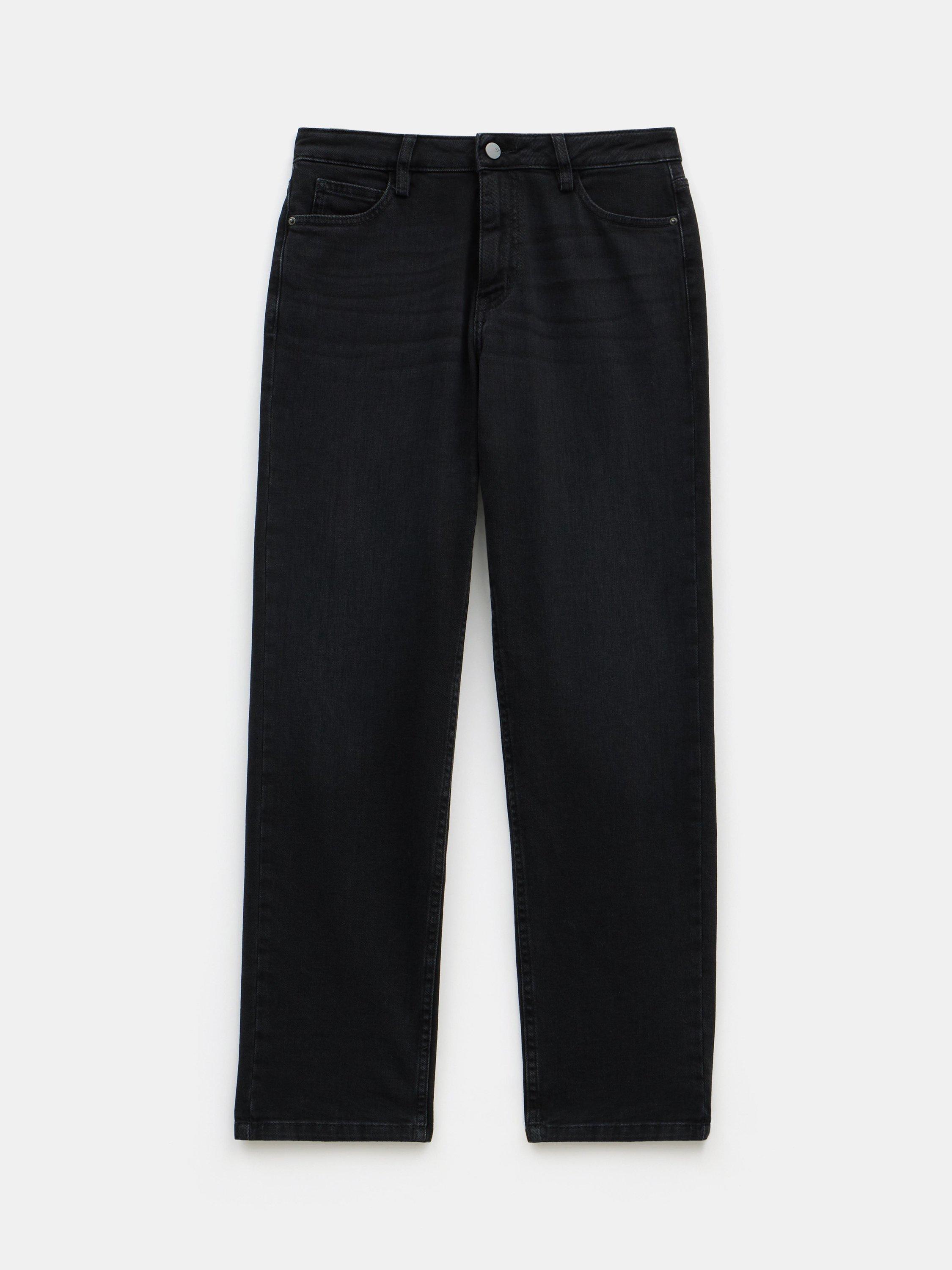 Product image 3 of 4, which shows HUSH Agnes Straight Jeans, Washed Black, 4R