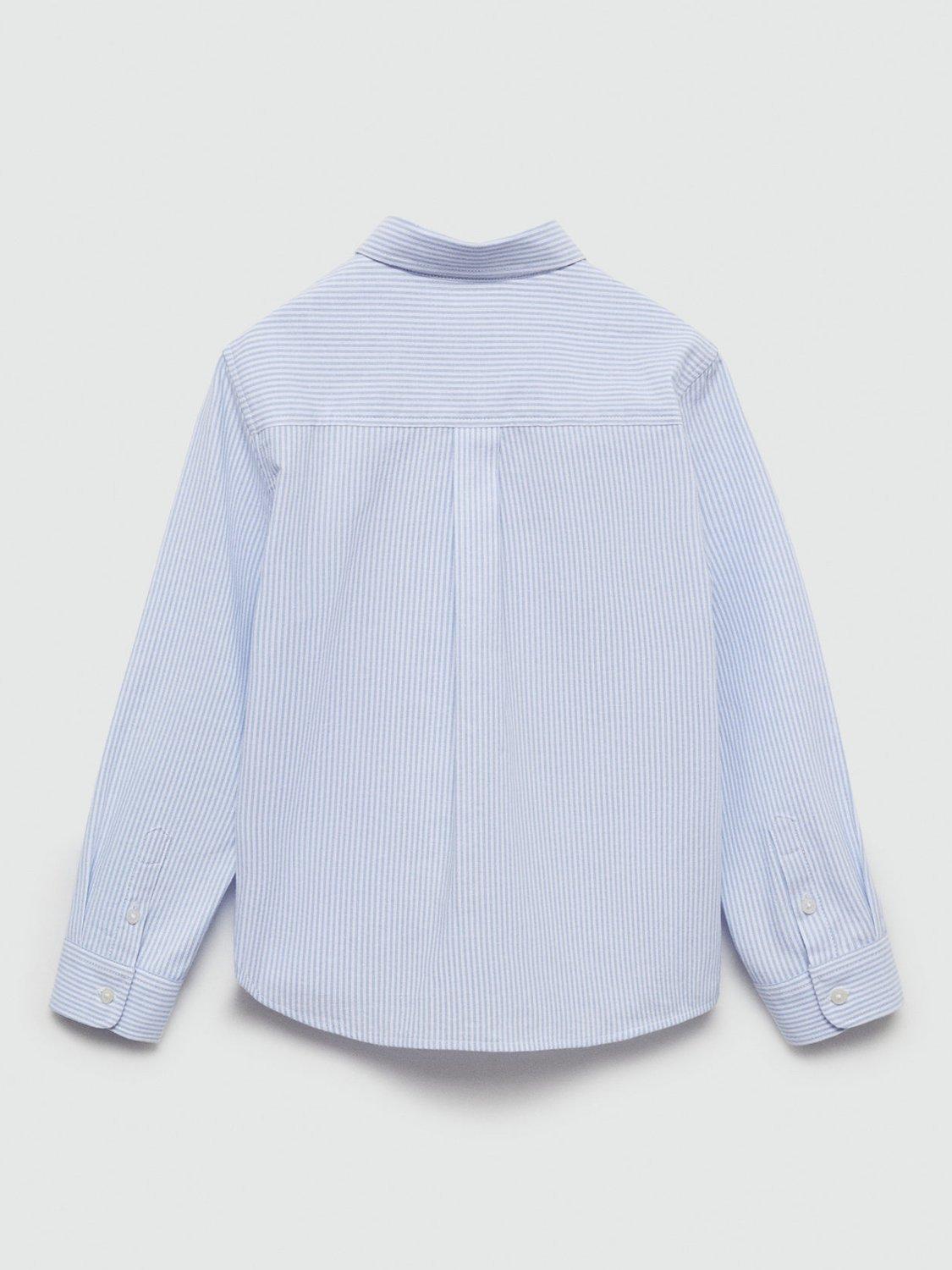 Product image 4 of 7, which shows Mango Kids' Oxford Shirt, Light Pastel Blue, 10 years