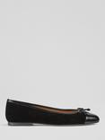 L.K.Bennett Kara Bow Velvet Ballerina Flats, Black