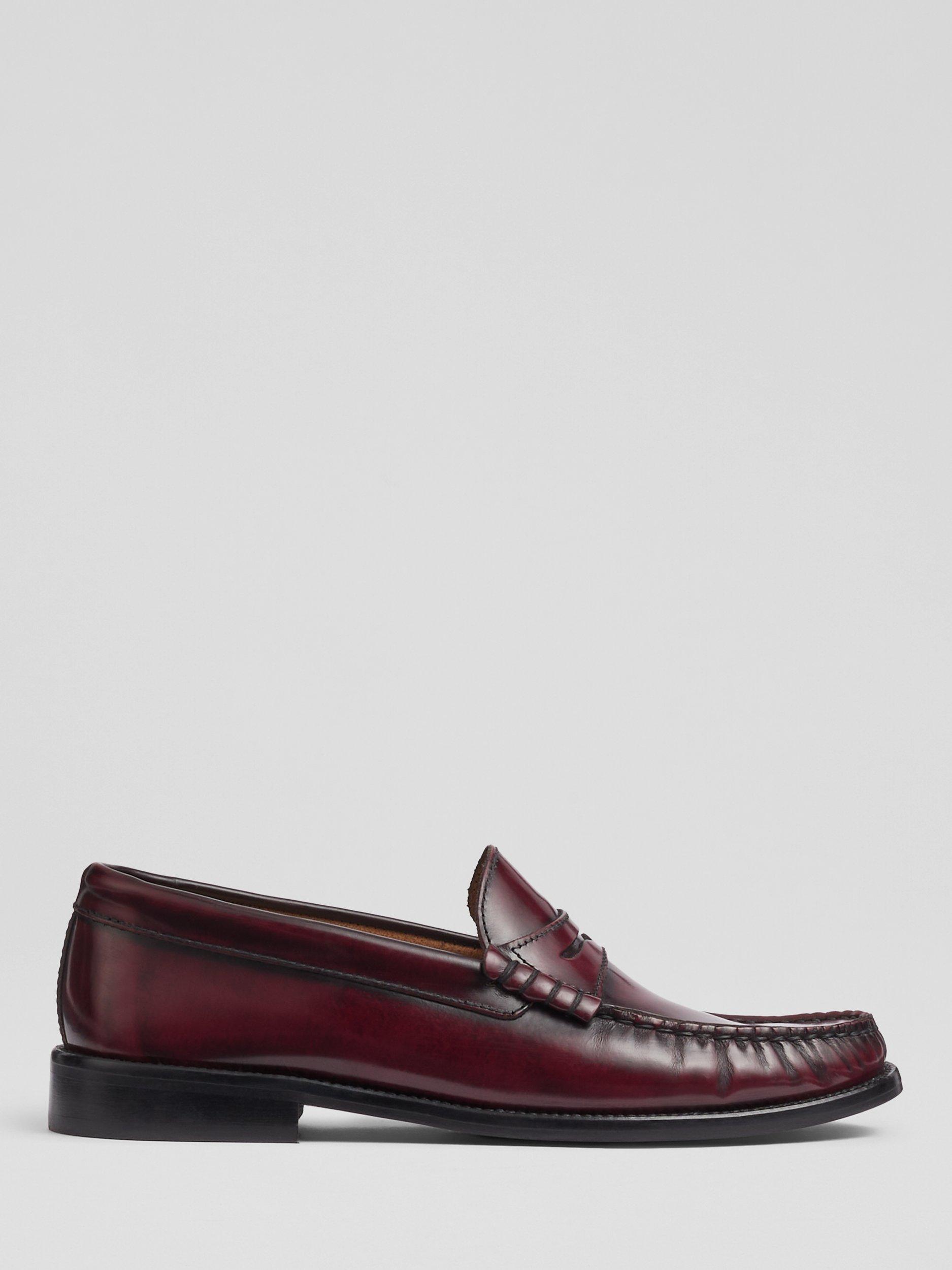 Product image 1 of 3, which shows L.K.Bennett Solo Leather Casual Loafers, Bor-bordeaux, 2