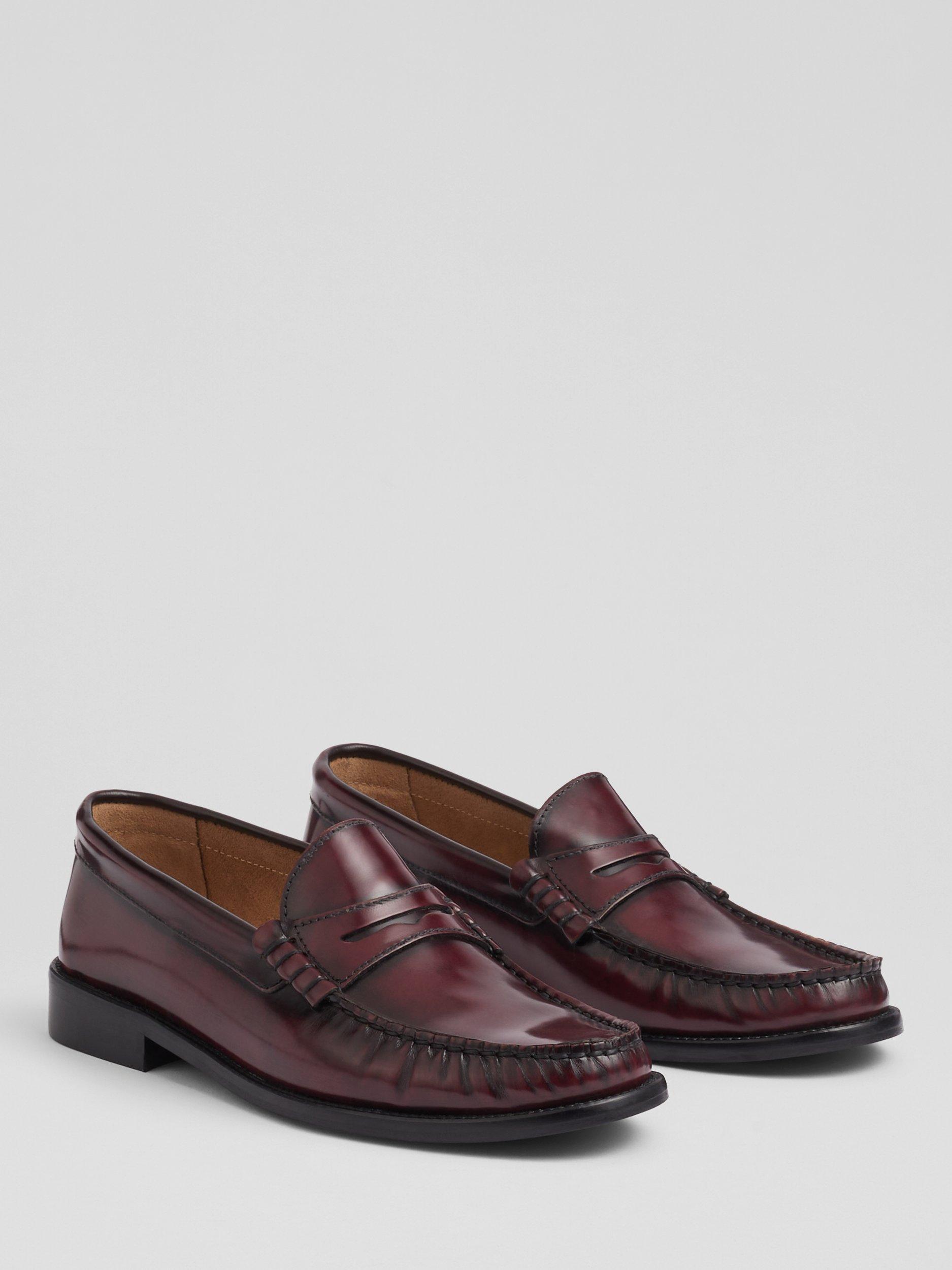 Product image 2 of 3, which shows L.K.Bennett Solo Leather Casual Loafers, Bor-bordeaux, 2
