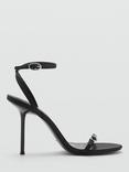 Mango Celes Heeled Sandals, Black