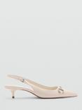 Mango Tribo Embellished Court Shoes, Cream