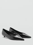 Mango Upet Pointed Pumps, Black