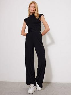 Mint Velvet Palazzo Wide Leg Trousers, Black, Black
