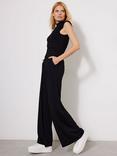 Mint Velvet Palazzo Wide Leg Trousers, Black