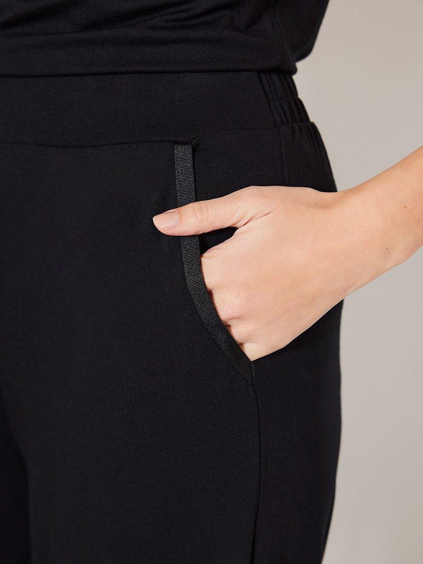 Product image 3 of 7, which shows Mint Velvet Palazzo Wide Leg Trousers, Black, L Reg