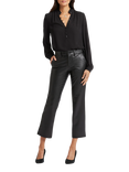 NYDJ Faux Leather Straight Ankle Grazer Trousers