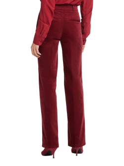 NYDJ Velvet Straight Leg Trousers, Wild Currant - view 2, Wild Currant