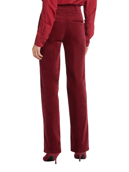 NYDJ Velvet Straight Leg Trousers, Wild Currant - view 2, Wild Currant