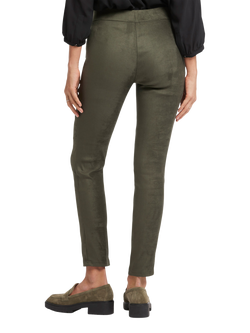 NYDJ Essential Leggings In Stretch Faux Suede - view 2, Vine Leaf