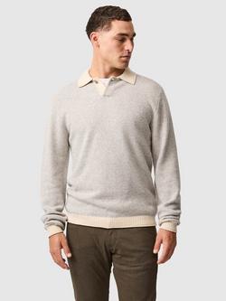 Rodd & Gunn Marlin Cotton Wool Polo Collar Jumper, Smoke