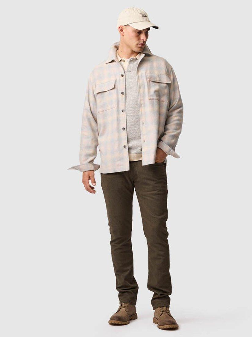 Product image 2 of 6, which shows Rodd & Gunn Marlin Cotton Wool Polo Collar Jumper, Smoke, XS