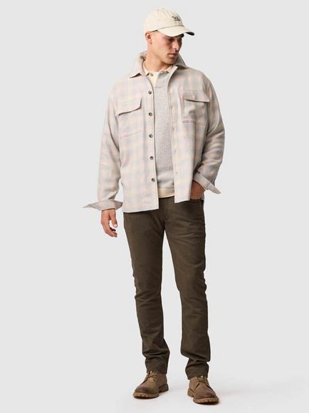 Rodd & Gunn Marlin Cotton Wool Polo Collar Jumper - view 2, Smoke