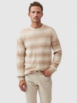 Rodd & Gunn Wave Break Cotton Blend Space-Dyed Knit Jumper, Camel, Camel