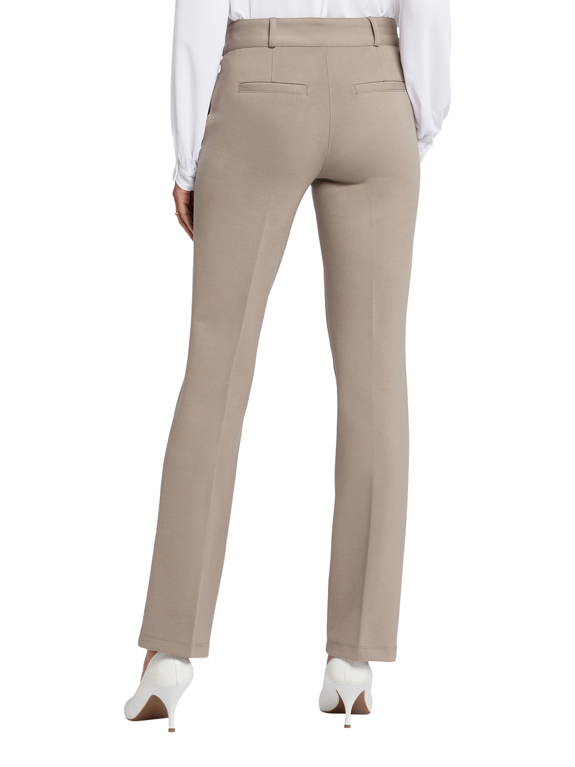 Product image 2 of 6, which shows Sculpt Her Classic Straight Trousers, Saddlewood, 4