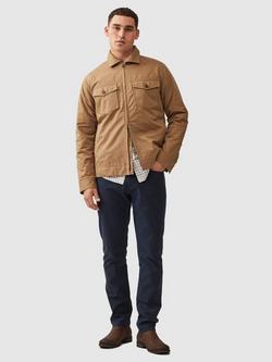 Rodd & Gunn Fordel Padded Cotton Water-repellent Overshirt Jacket, Tan - view 2, Tan