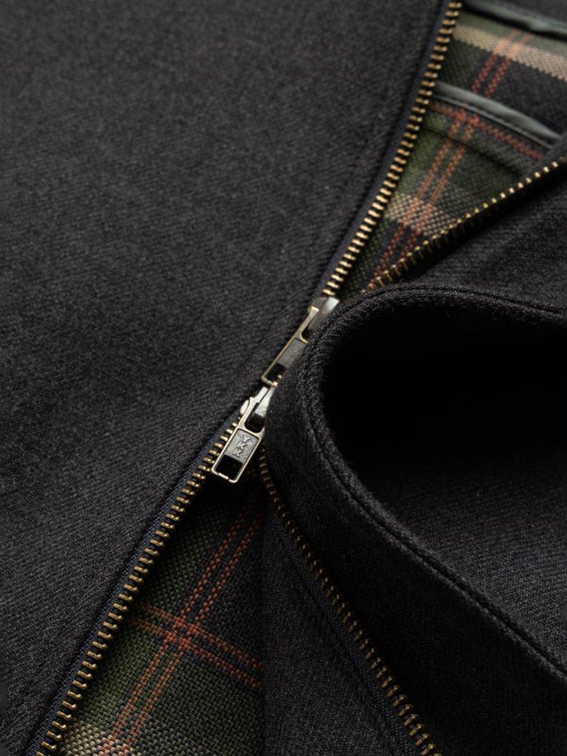 Product image 4 of 4, which shows Rodd & Gunn Miramar Organic Cotton Bomber Jacket, Charcoal, S