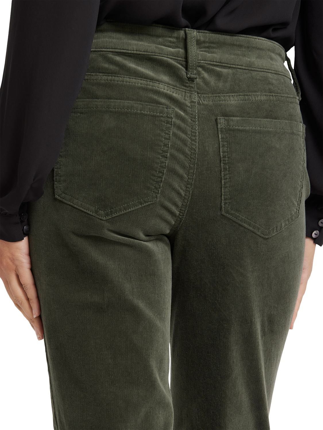 Product image 6 of 6, which shows NYDJ Marilyn Corduroy Straight Leg Jeans, Vine Leaf, 4
