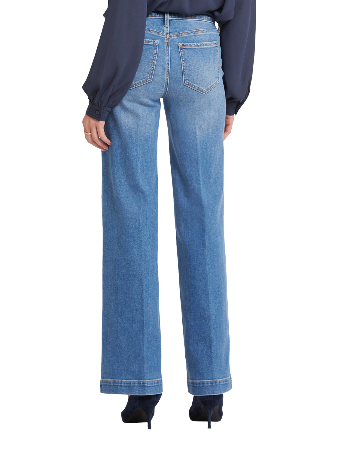 Product image 2 of 6, which shows NYDJ Teresa Wide Leg Jeans, Water Canyon, 4