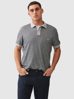 Rodd & Gunn Le Bons Bay Cotton Short Sleeve Slim Fit Polo Shirt, Fog, Fog