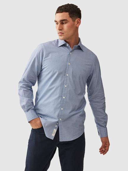 Rodd & Gunn Glenhope Cotton Long Sleeve Shirt, Bluejay, Bluejay