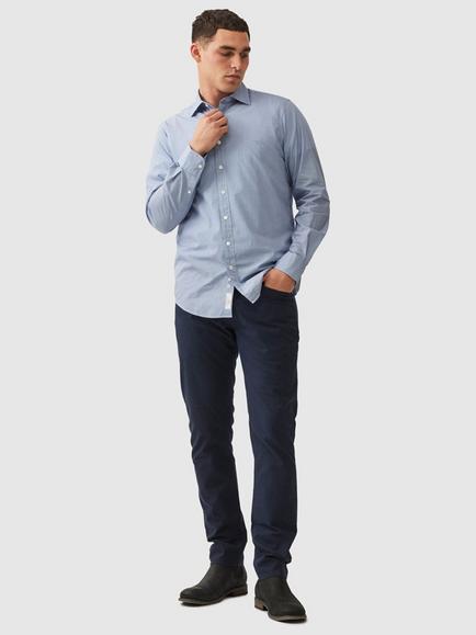 Rodd & Gunn Glenhope Cotton Long Sleeve Shirt, Bluejay - view 2, Bluejay