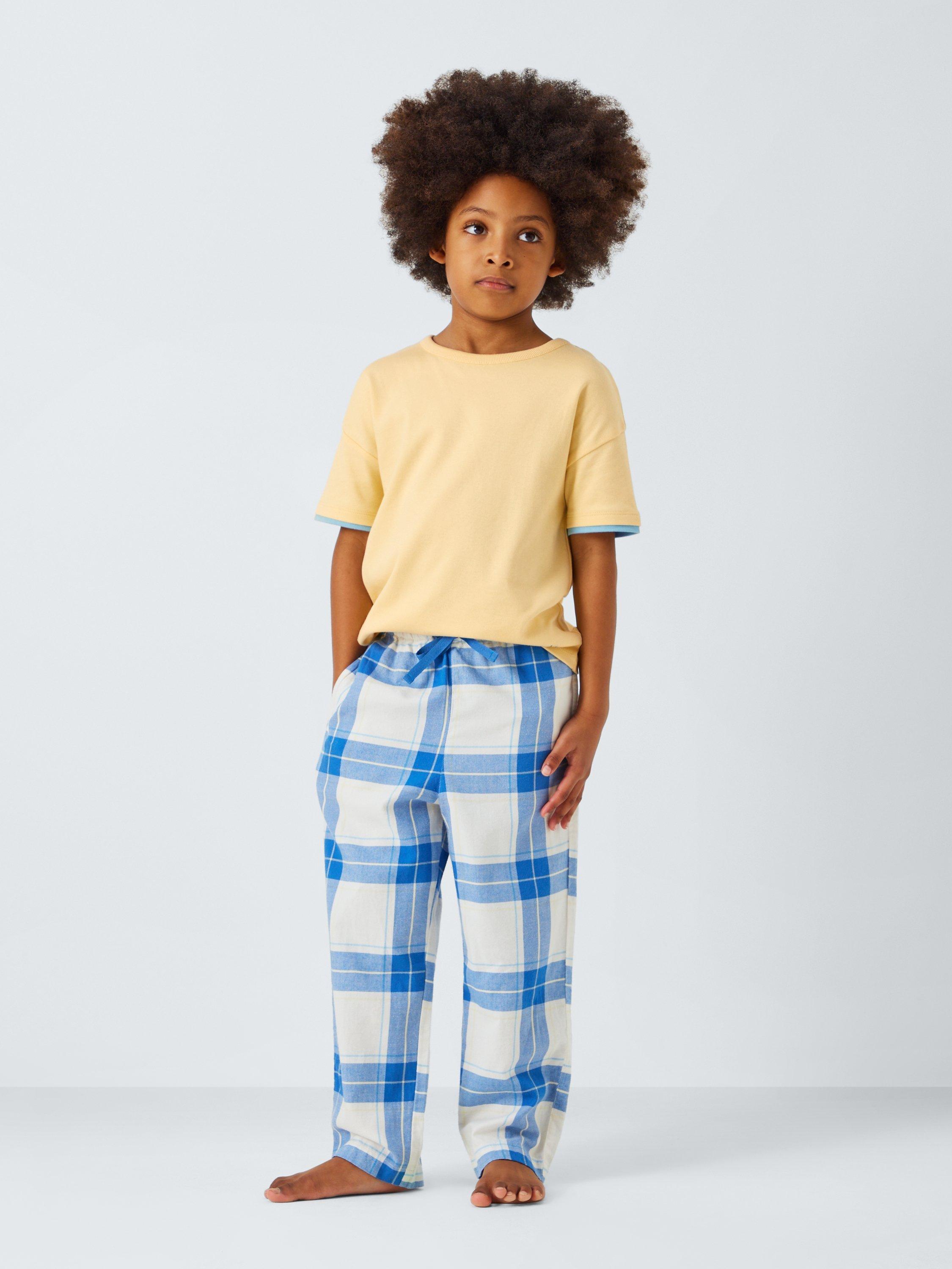 Product image 2 of 7, which shows John Lewis Kids' Mix-And-Match Cotton Embroidered Sun Pyjama Top, Yellow, 5 years