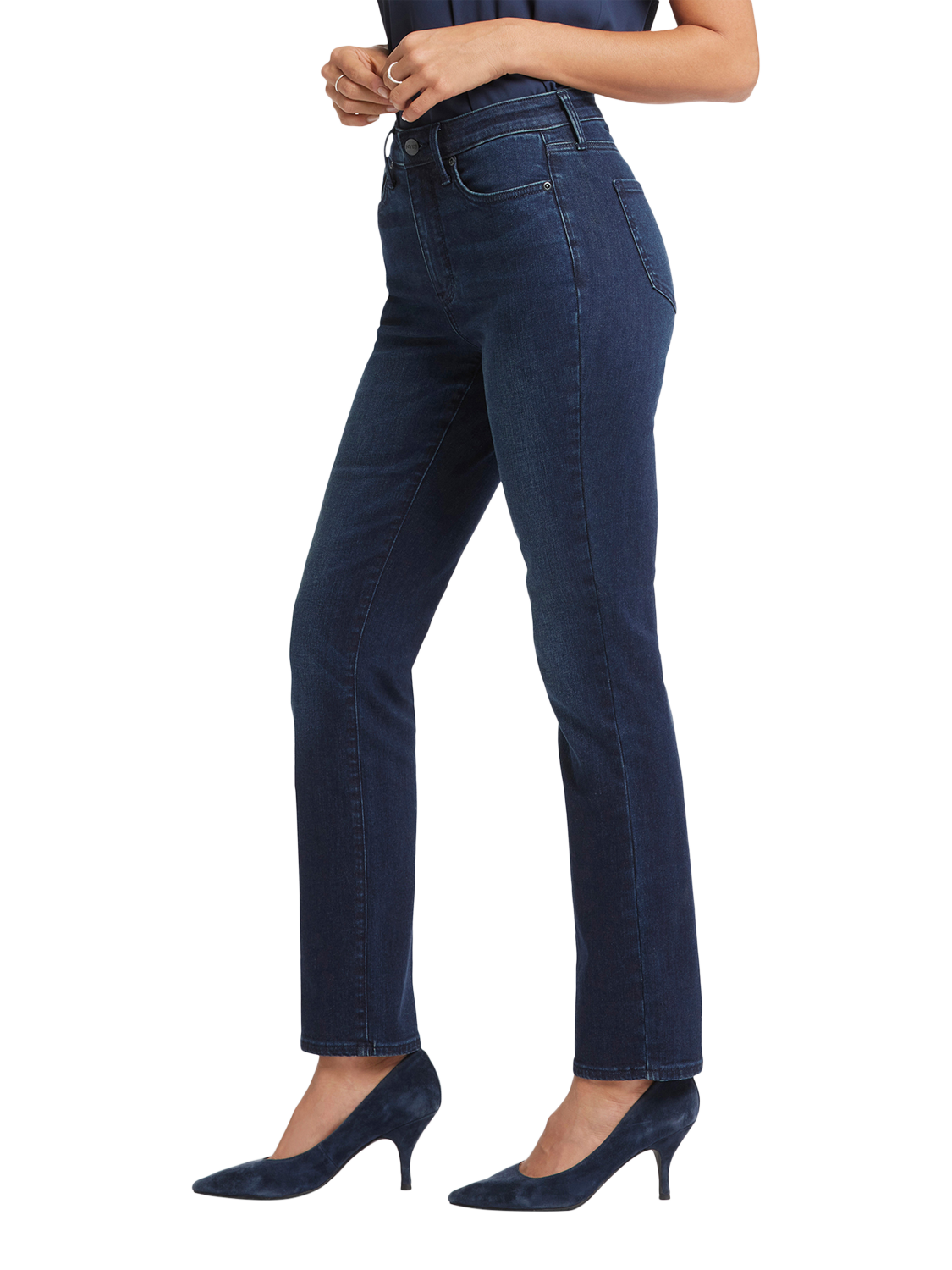Product image 3 of 6, which shows NYDJ Sheri High Rise Slim Jeans, Basin, 4