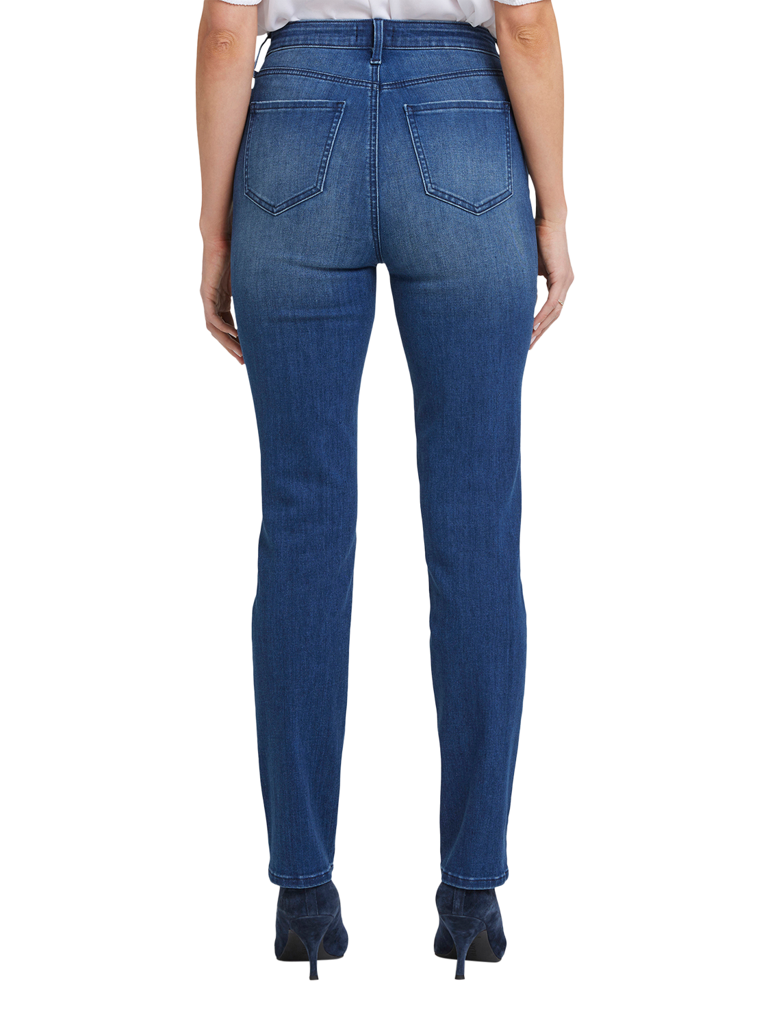 Product image 2 of 6, which shows NYDJ Sheri High Rise Slim Jeans, Moonlight, 4