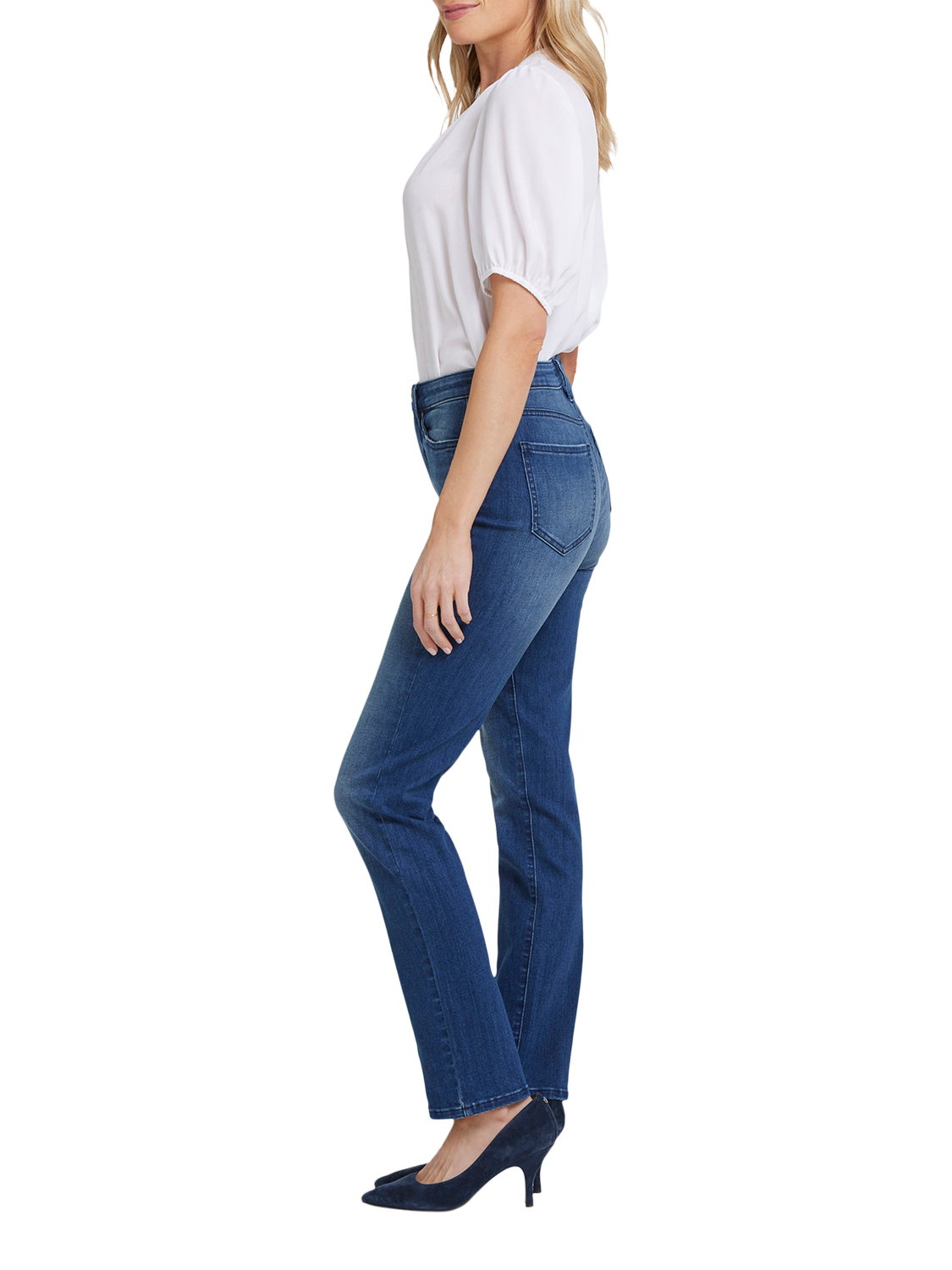 Product image 5 of 6, which shows NYDJ Sheri High Rise Slim Jeans, Moonlight, 4