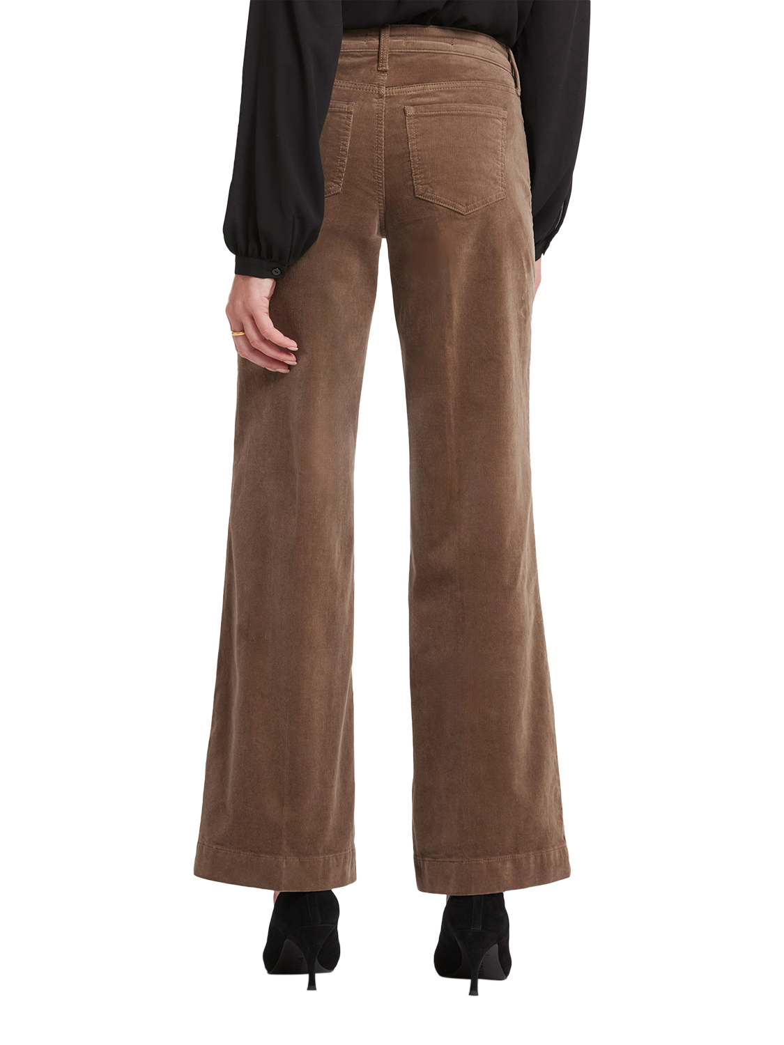 Product image 2 of 6, which shows Teresa Wide Leg Corduroy Trousers, Elmwood, 4
