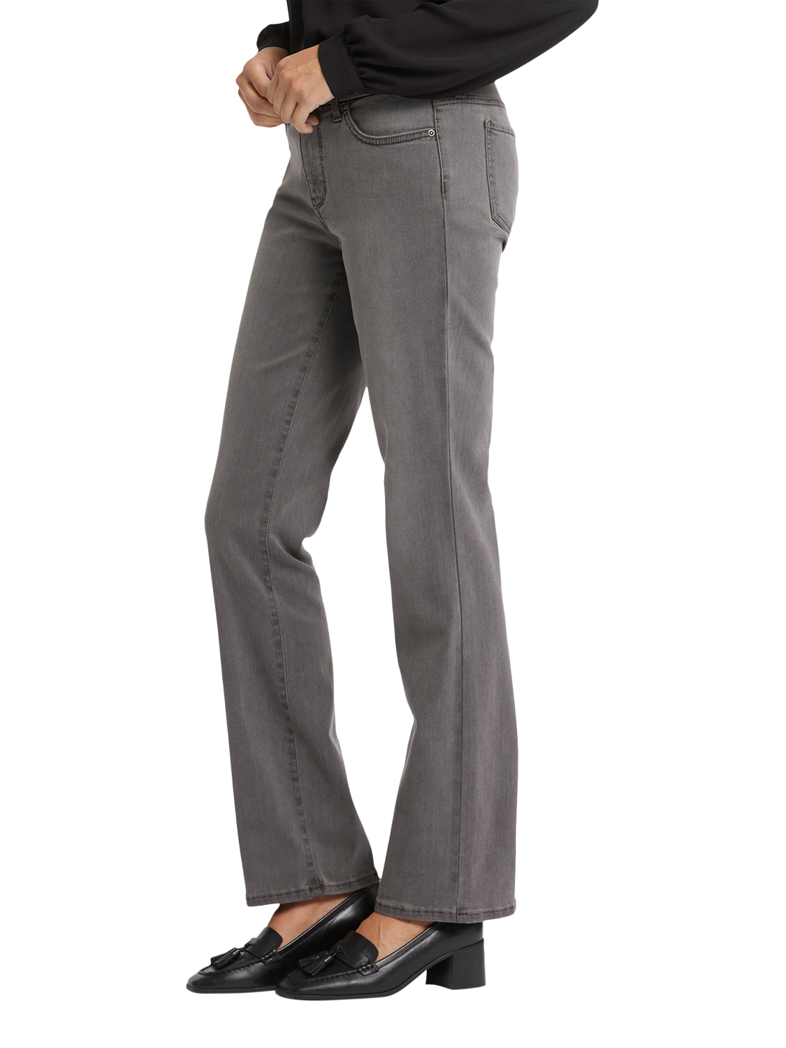 Product image 3 of 6, which shows NYDJ Waist-Match™ Marilyn Straight Jeans, Highlands, XS