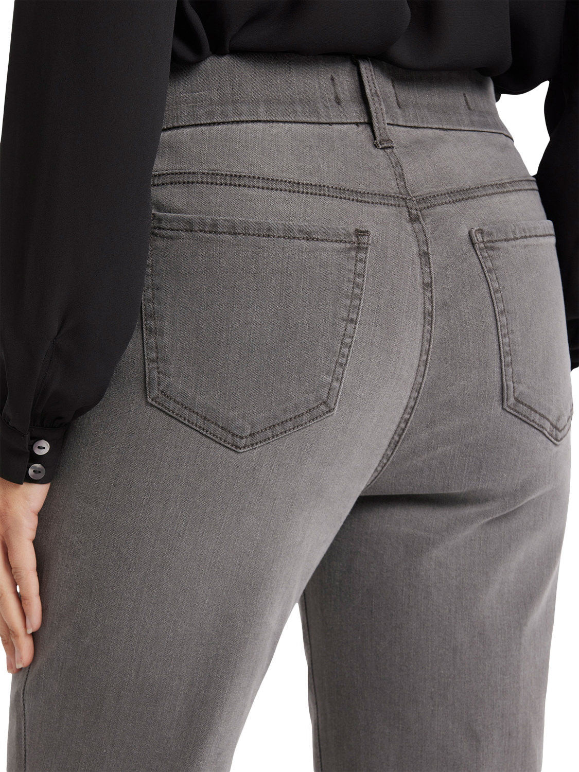 Product image 6 of 6, which shows NYDJ Waist-Match™ Marilyn Straight Jeans, Highlands, XS