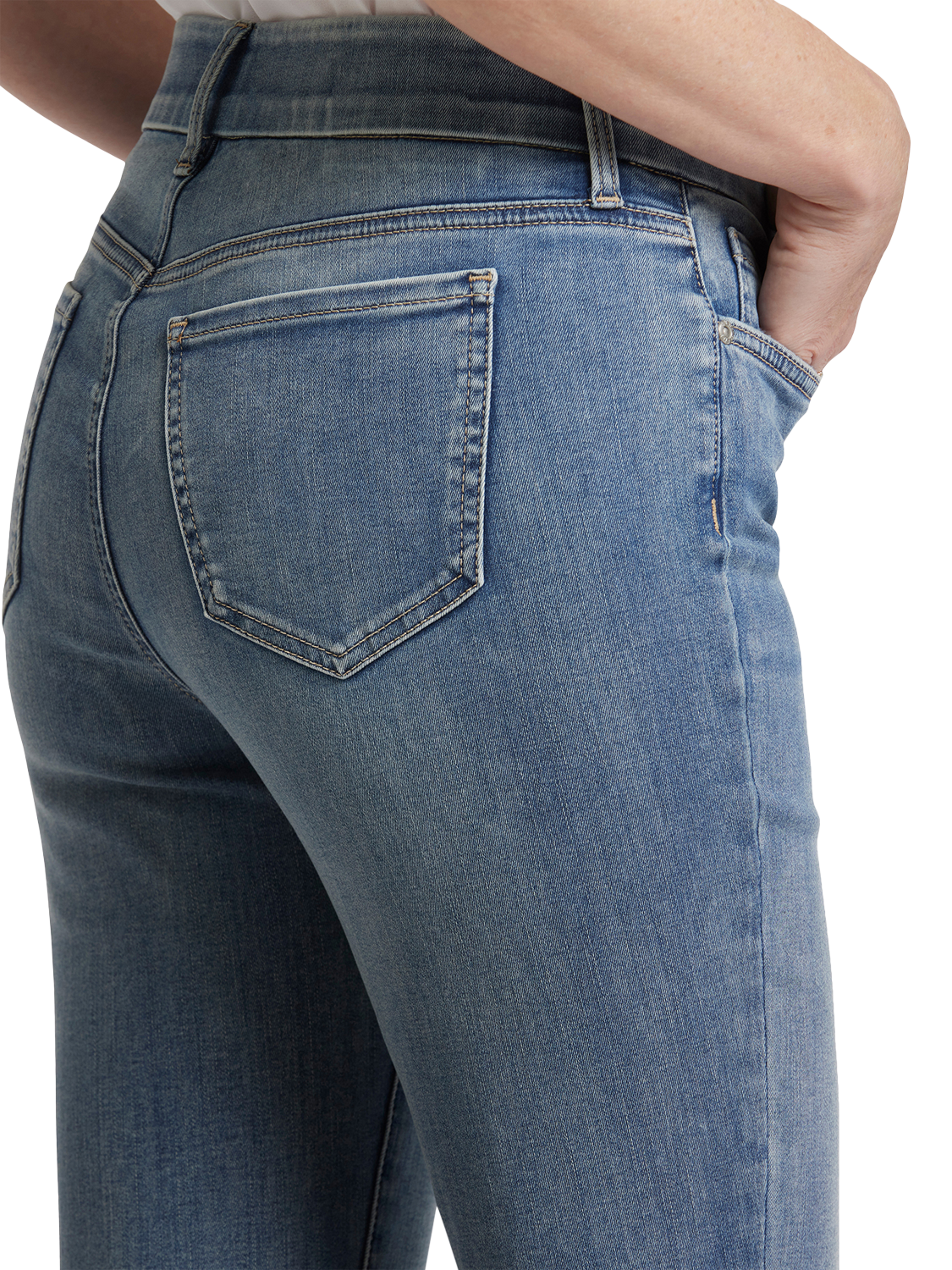 Product image 6 of 6, which shows NYDJ Waist-Match™ Marilyn Straight Jeans, Indigo Stream, XS