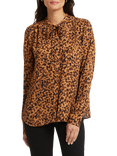 NYDJ Animal Print Tie Neck Blouse, Caterina