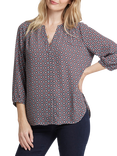 NYDJ Pintuck Long Sleeve Top, Pinnacle Vista, Pinnacle Vista