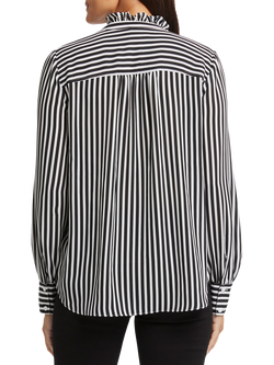 NYDJ Stripe Ruffle Neck Blouse, Citiscape - view 2, Citiscape