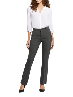 NYDJ Sculpt-Her™ Classic Straight Trousers, Charcoal Heathered